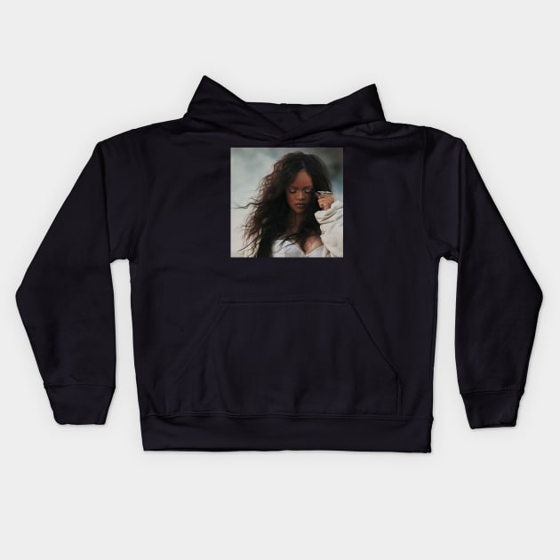 Rihanna music concert Kids Hoodie by canbingbing